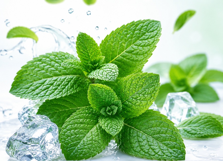 Premium visual of fresh peppermint leaves for ProDentim ingredient section
